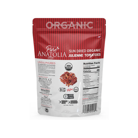Pure Anatolia, Sun Dried Organic Julienne Tomatoes, 3.17 oz, 6 Pack