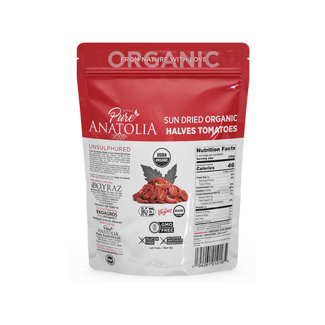 Pure Anatolia, Sun Dried Organic Halves Tomatoes, 3.17 oz, 6 Pack