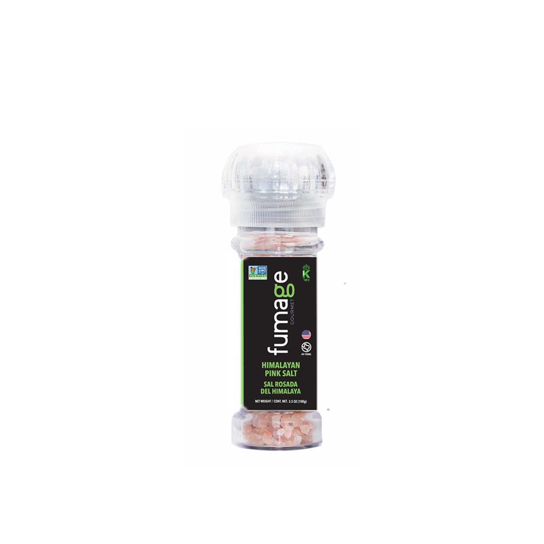 Fumage Gourmet Himalayan Pink Salt With Black Pepper Grinder, 2.8 OZ, Pack of 12