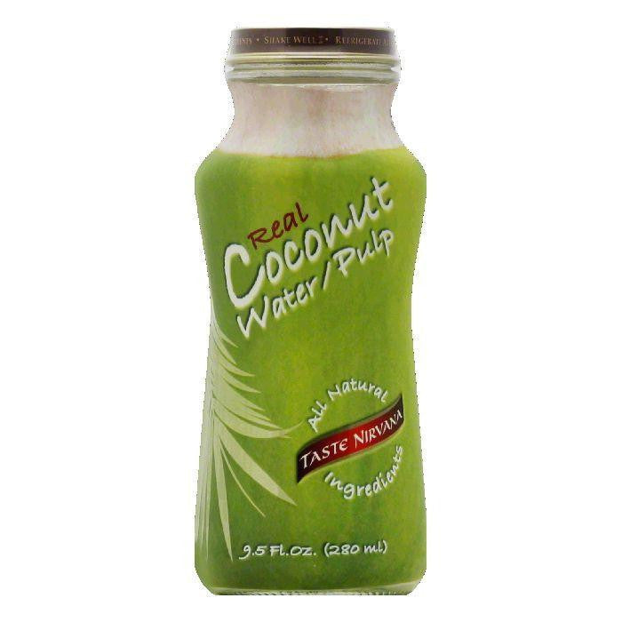 Taste Nirvana Natural Coconut Water With Pulp, 9.5 FO (Pack of 12)