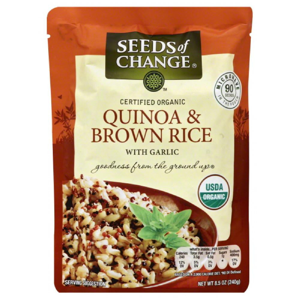 Seeds Of Change Quinoa & Brown Rice with Garlic, 8.5 Oz (Pack of 12)