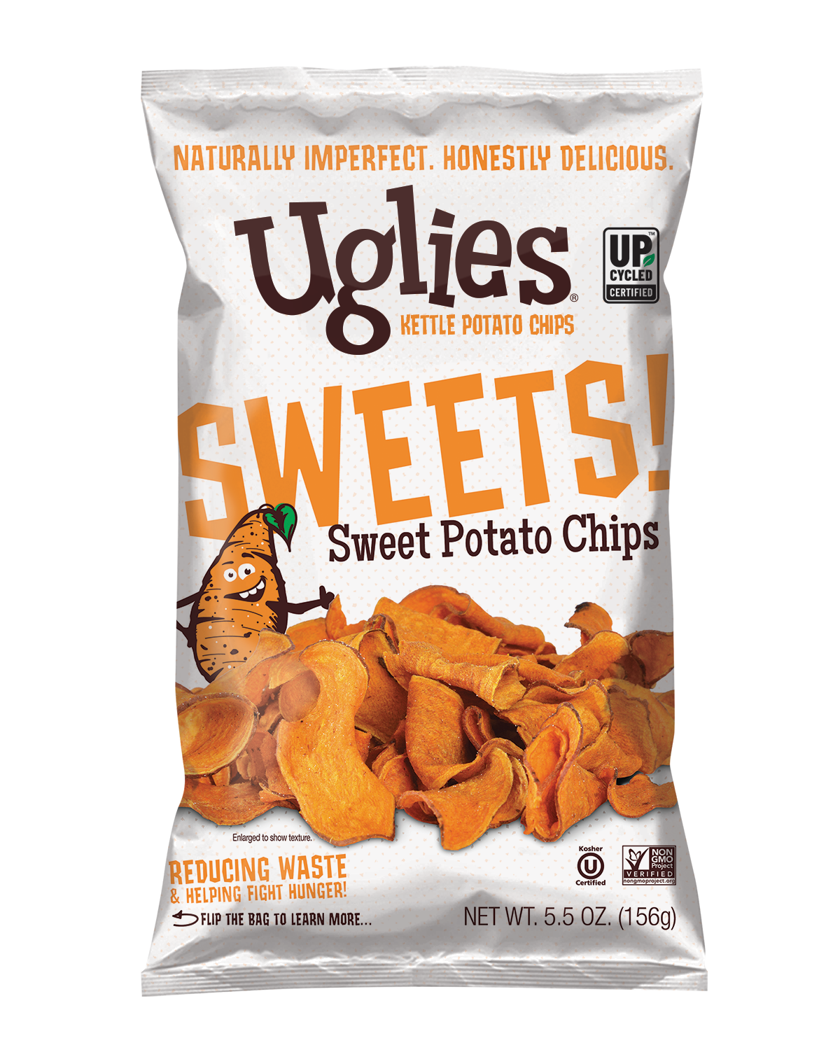 Uglies Sweet Potato Sea Salt Chip, 5.5 Oz, Pack of 12