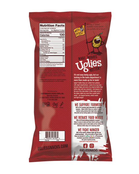 Uglies BBQ Kettle Chip, 6 Oz, Pack of 12