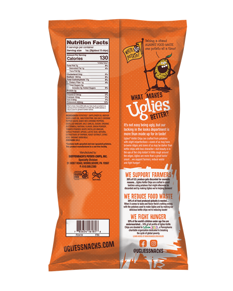 Uglies Buffalo Ranch Kettle Chip, 6 Oz, Pack of 12