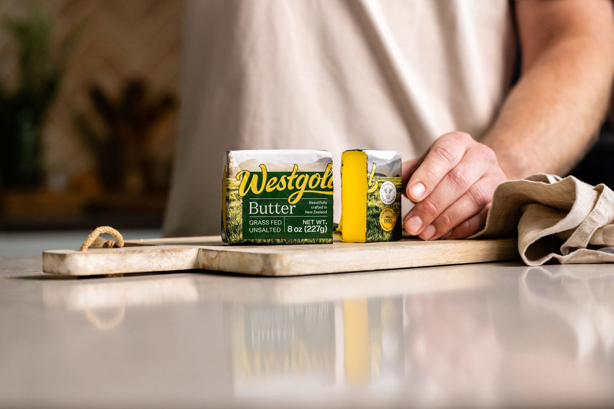 Westgold Unsalted Grass-fed Butter 8oz, carton of 20