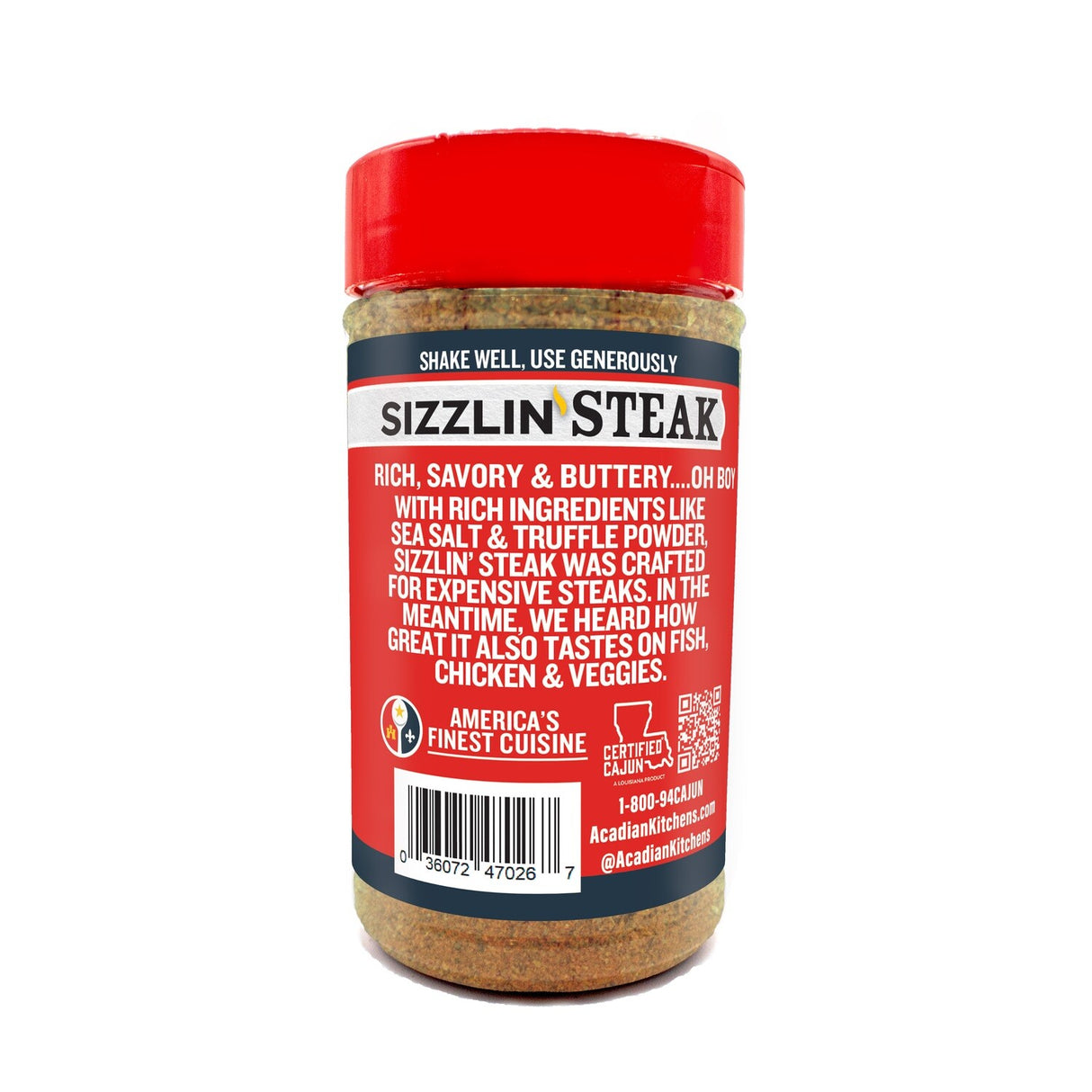 Ragin' Cajun 8oz "Sizzlin' Steak" Cajun Seasoning & Rub, 6 Pack