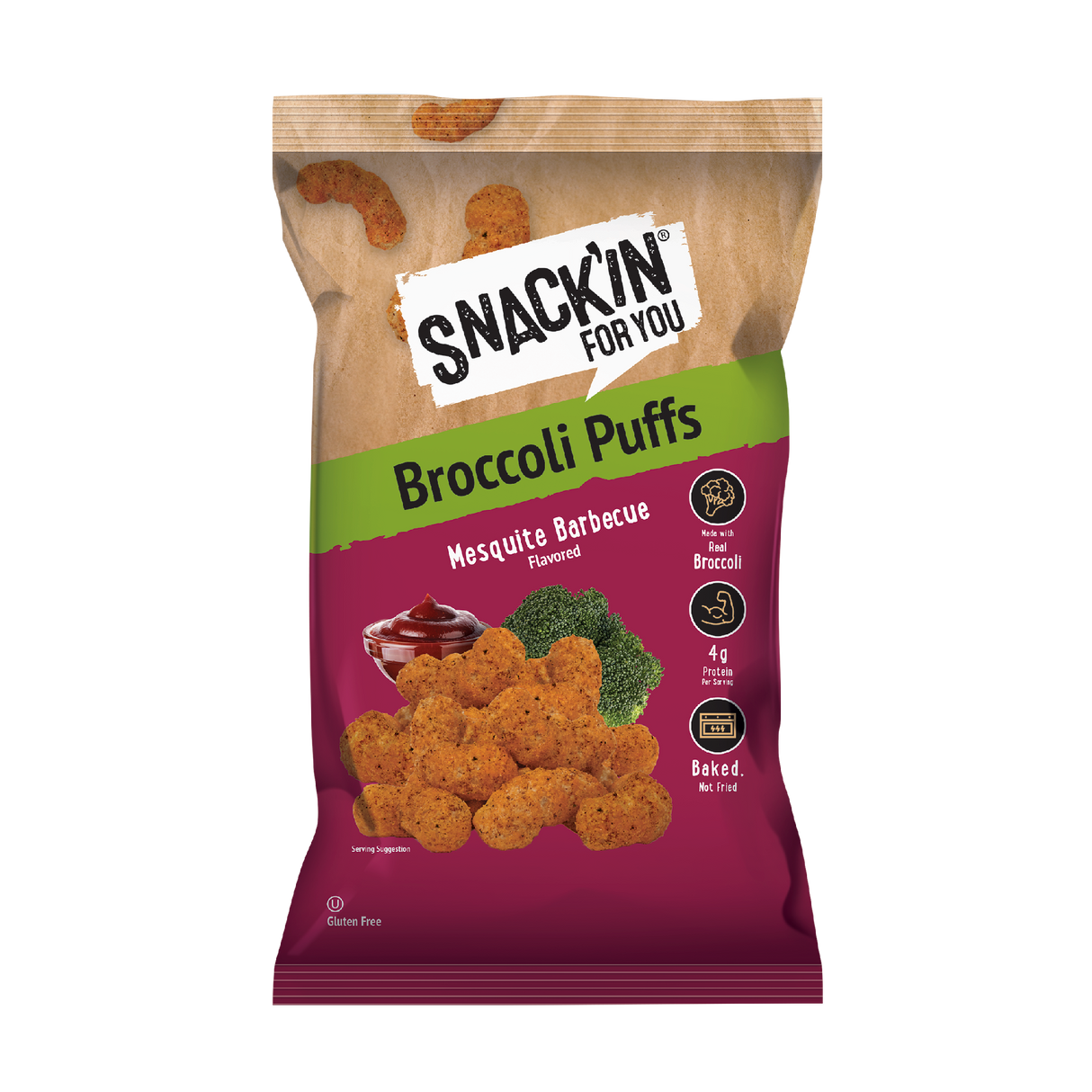 Broccoli Puffs Mesquite Barbecue, 4 oz, Pack of 12
