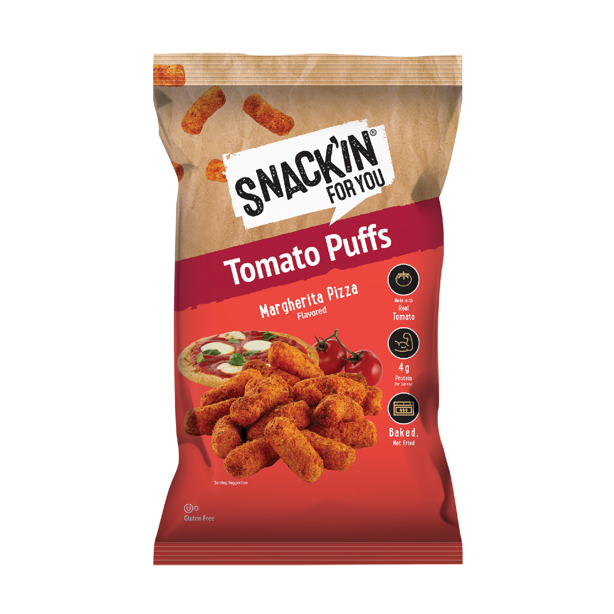 Tomato Puffs Margherita Pizza, 4 oz, Pack of 12