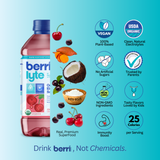 Berri Lyte  Organic Electrolyte Solution – Pediatric Rehydration Drink – Low Sugar Cherry Flavor, 1 L, 6 Pack