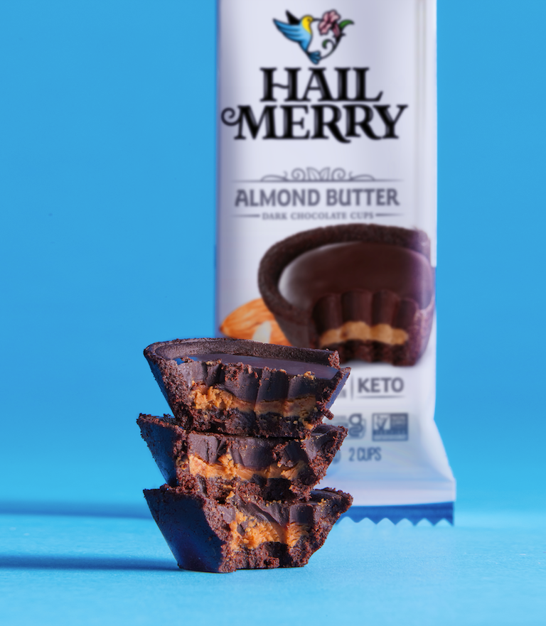 Hail Merry, Chocolate Almond Butter Cups (2 count), 1.5 oz, Pack of 12