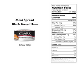 Clark Black Forest Ham Spread, 3.25 Oz, Pack of 24