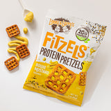 Lenny & Larry's Fitzels Protein Pretzels,Boujie Mustard, 3 oz, Pack of 10