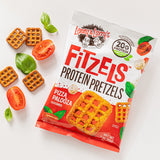 Lenny & Larry's Fitzels Protein Pretzels, Pizza Palooza, 3 oz, Pack of 8