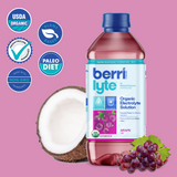 Berri Lyte  Organic Electrolyte Solution – Pediatric Rehydration Drink – Low Sugar Grape Flavor, 1 L, 6 Pack