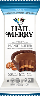 Hail Merry, Chocolate Peanut Butter Cups (2 count), 1.5 oz, Pack of 12