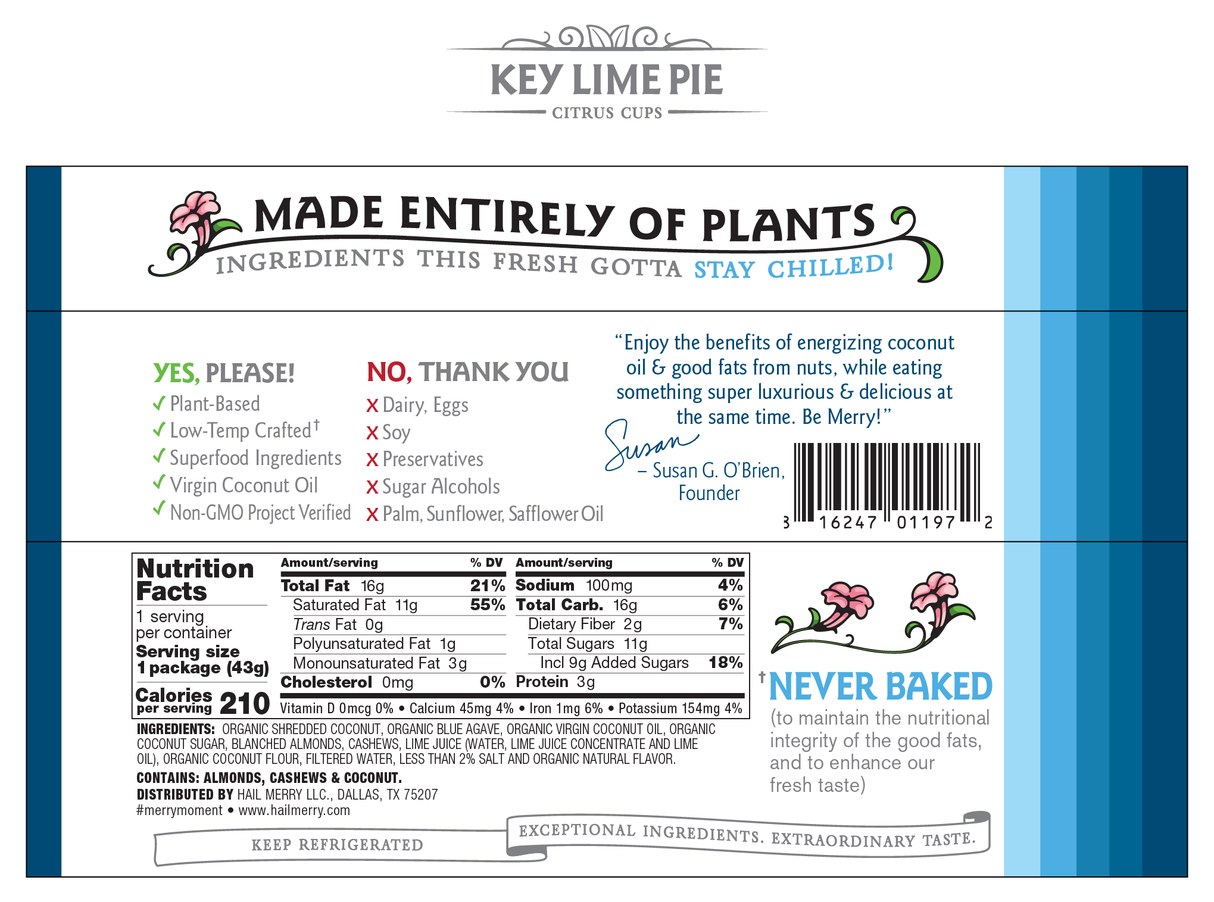 Hail Merry, Key Lime Cups (2 count), 1.5 Oz, Pack of 12
