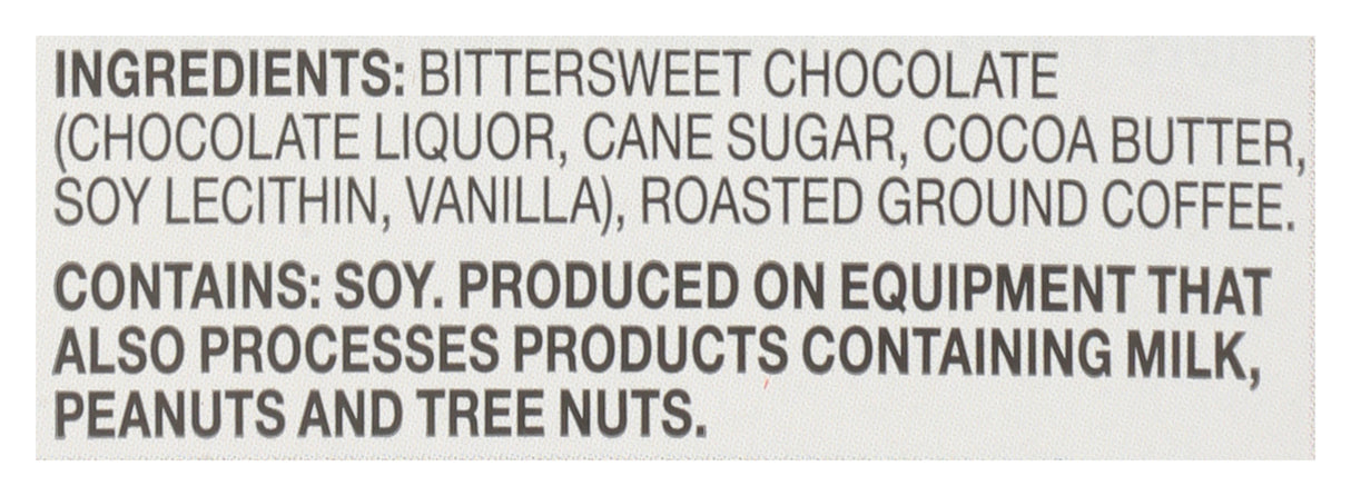 Endangered Species 72% Dark Chocolate Esppresso Beans Bar, 3 oz (Pack of 12)