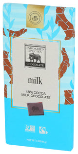 Endangered Species 48% Milk Chocolate Bar, 3 oz (Pack of 12)