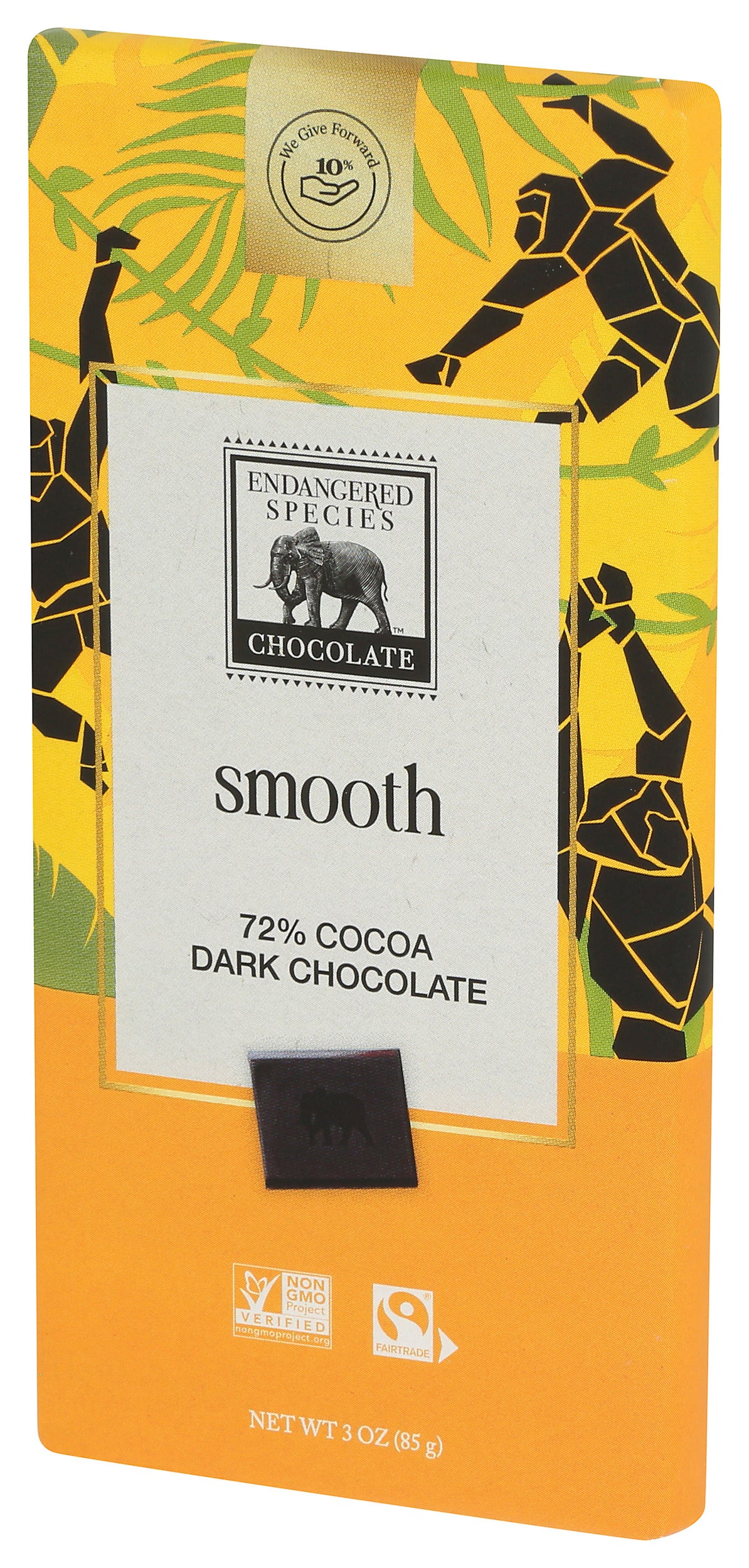Endangered Species 72% Dark Chocolate Bar, 3 oz (Pack of 12)