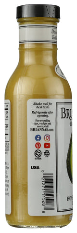 Brianna's Honey Mustard Dijon Dressing, 12oz (Pack of 6)