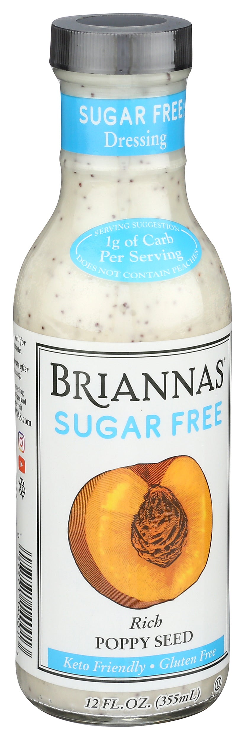 Brianna's Rich Poppy Seed Dressing,12oz (Pack Of 6)