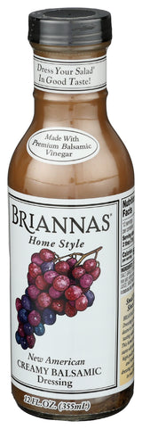 Brianna's New American Cream Balsamic Dressing, 12oz (Pack of 6)