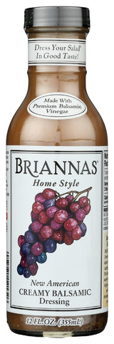 Brianna's New American Cream Balsamic Dressing, 12oz (Pack of 6)