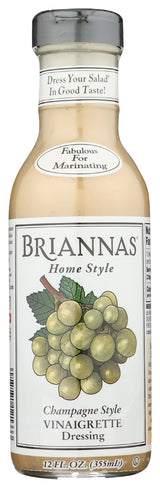 Briannas Champagne Caper Vinaigrette Home Style Dressing, 12 OZ (Pack of 6)
