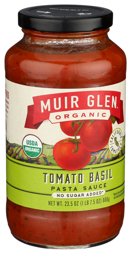 Muir Glen Tomato Basil Pasta Sauce, 23.5oz (pack of 12)