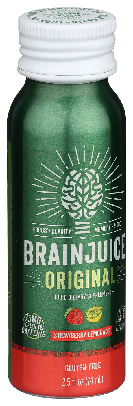 BrainJuice Original Strawberry Lemonade 2.5 oz. Ready to Drink Supplement | 12-pack