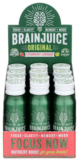 BrainJuice Original Strawberry Lemonade 2.5 oz. Ready to Drink Supplement | 12-pack