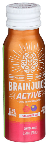 BrainJuice Active Pomegranate Acai 2.5 oz. Ready to Drink Supplement | 12-pack