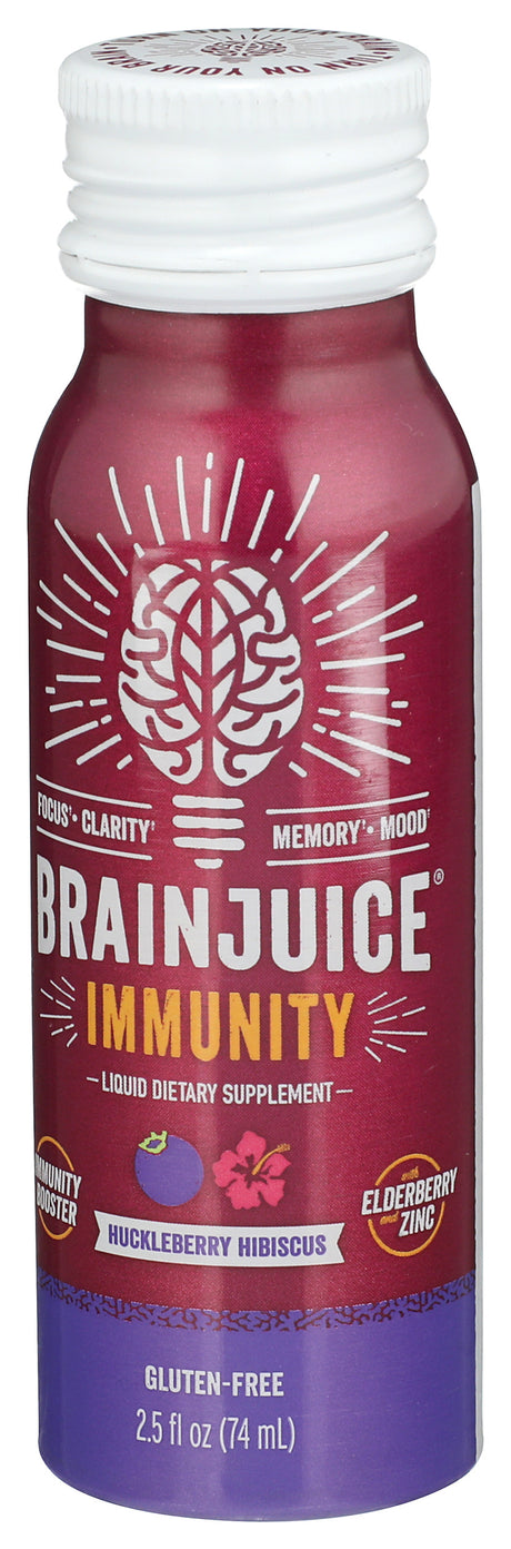 BrainJuice Immunity Huckleberry Hibiscus 2.5 oz. Ready to Drink Supplement | 12-pack