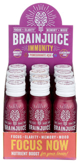 BrainJuice Immunity Pomegranate Acai 2.5 oz. Ready to Drink Supplement | 12-pack