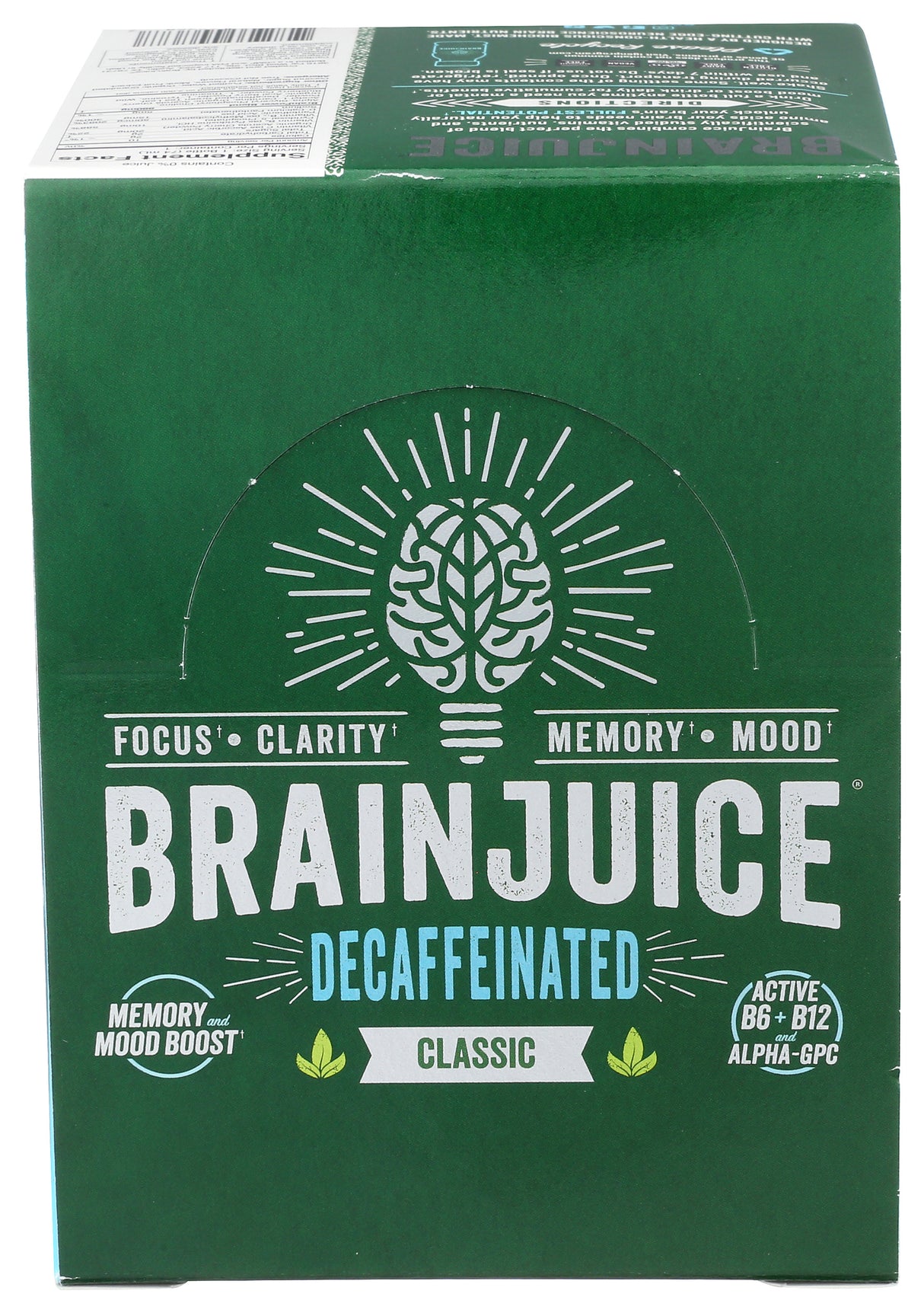 BrainJuice Decaf Classic 2.5 oz. Ready to Drink Supplement | 12-pack