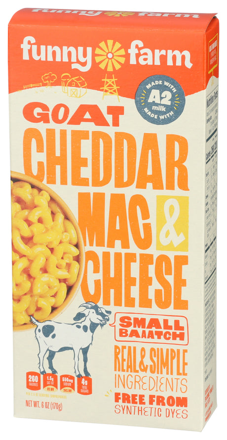 Funny Farm  Goat Cheddar Macaroni & Cheese 6 oz, 8 Pack