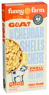 Funny Farm Goat White Cheddar Shells & Cheese, 6 z, 8 Pack