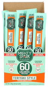 Mighty Spark Teriyaki Style Chicken Snack Stick 1 oz, 12 Pack