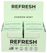 Refresh Garden Mint Sugar Free Plant Based Gum 12 Pieces, Pack of 12