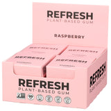 Refresh Raspberry Sugar Free Plant Based Gum 12 Pieces, Pack of 12