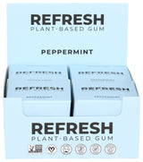 Refresh Peppermint Sugar Free Plant Based Gum 12 Pieces, Pack of 12