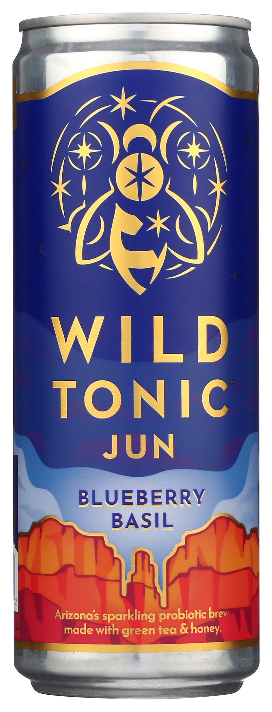 Wild Tonic, Kombucha  Blueberry Basil Organic 12 oz, 6 Pack