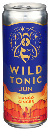 Wild Tonic, Kombucha Mango Ginger Organic 12 oz, 6 Pack