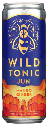 Wild Tonic, Kombucha Mango Ginger Organic 12 oz, 6 Pack