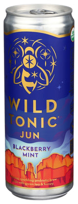 Wild Tonic, Kombucha Blackberry Mint Organic 12 oz, 6 Pack