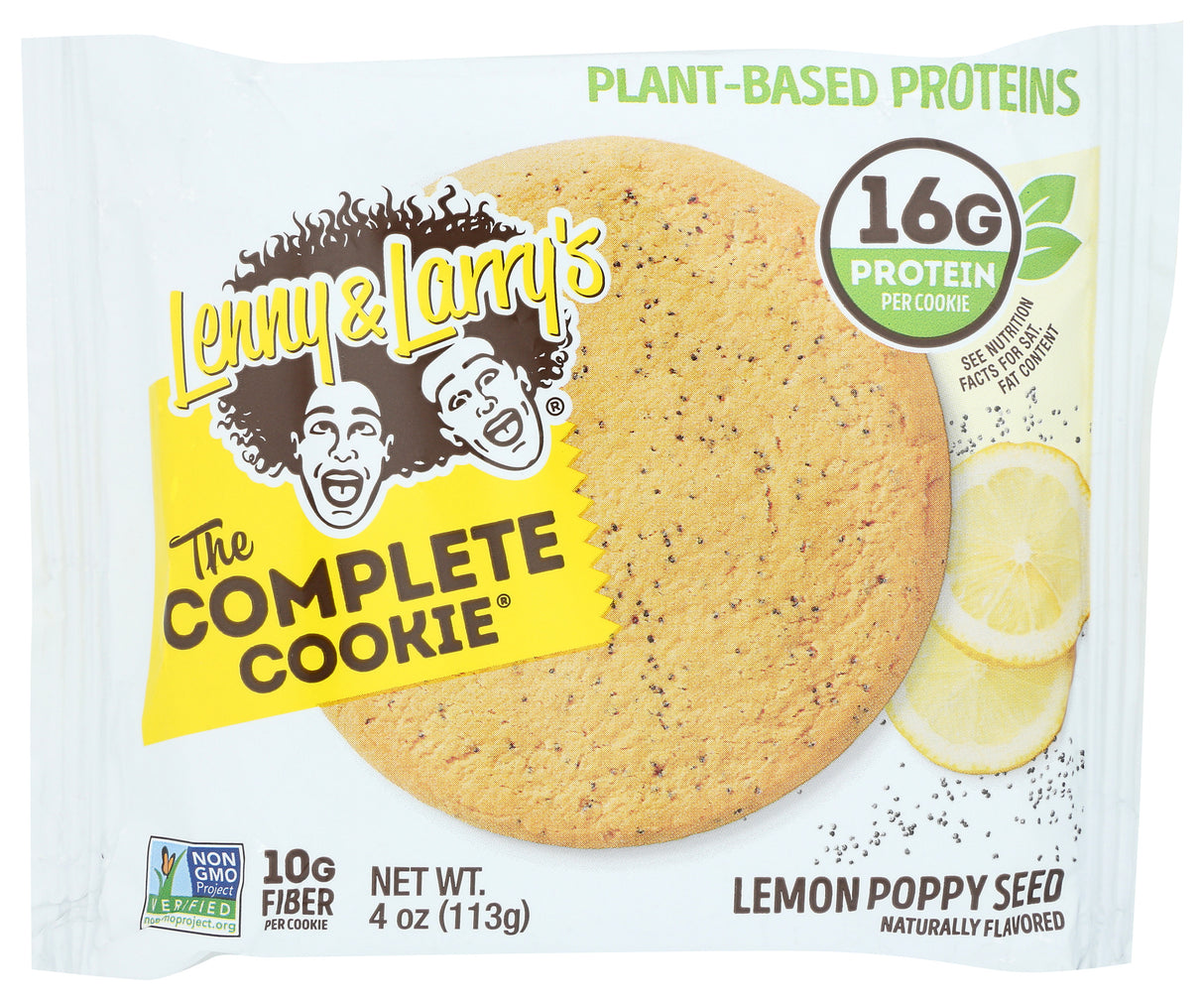 Lenny & Larry's, The Complete Cookie, Lemon Poppy Seed, 4 oz, Pack of 12