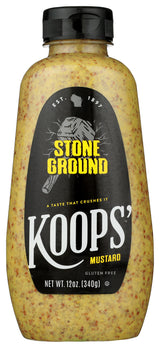 Koops' Stone Ground Mustard, 12 Oz, 12 Pack