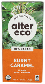 Alter Eco 70% Organic Dark Chocolate Burnt Caramel, 2.65oz (Pack of 12)