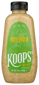 Koops' Horseradish Mustard, 12 Oz, 12 Pack