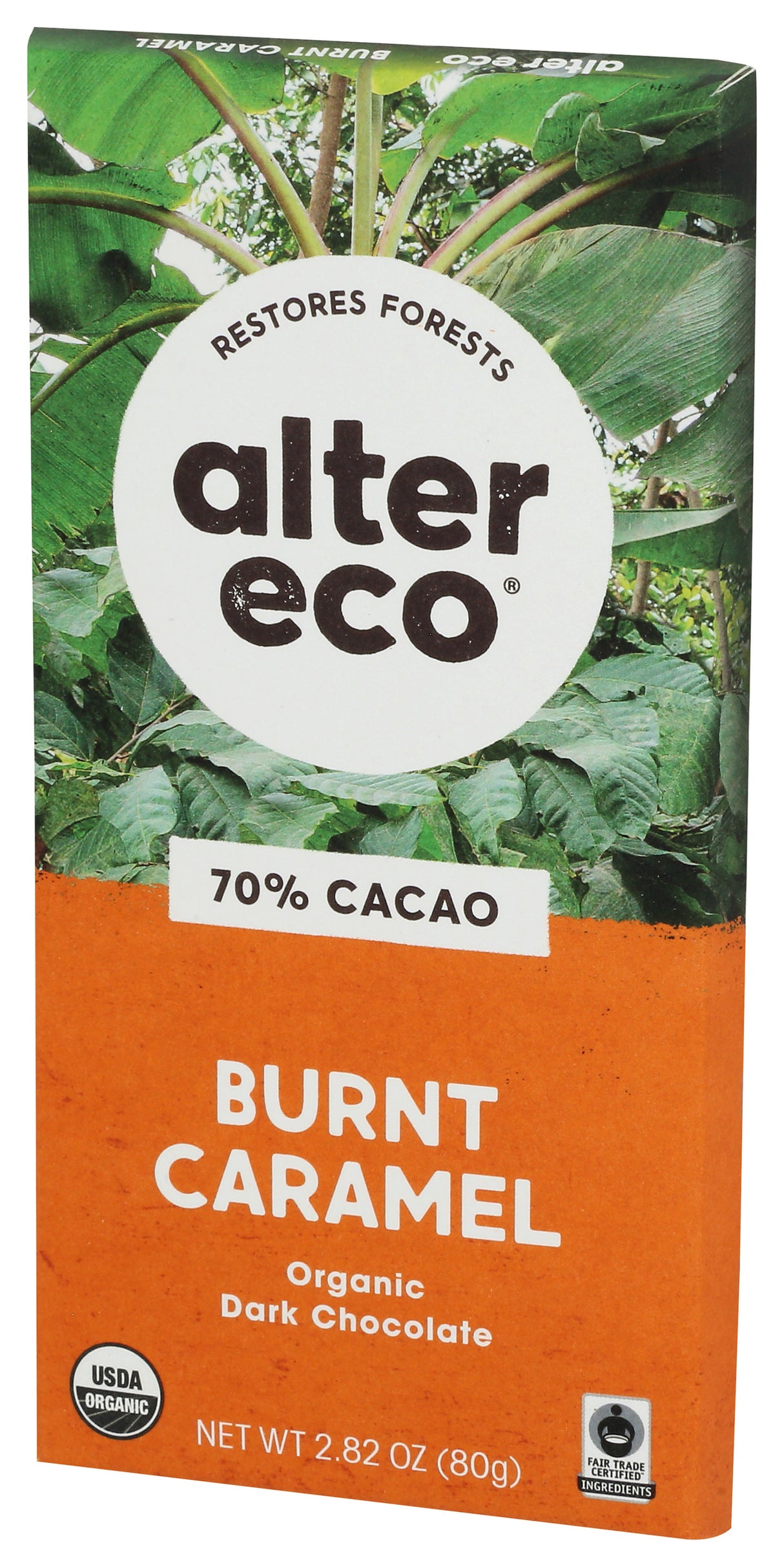 Alter Eco 70% Organic Dark Chocolate Burnt Caramel, 2.65oz (Pack of 12)